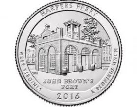 Харперс-Ферри Западная Вирджиния 25 центов США 2016 Двор S