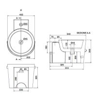 схема раковины Scarabeo Bucket 8804R