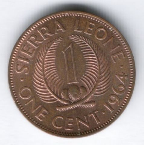 1 цент 1964 г. Сьерра-Леоне