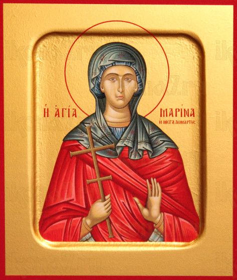 Икона Марина Антиохийская (рукописная)