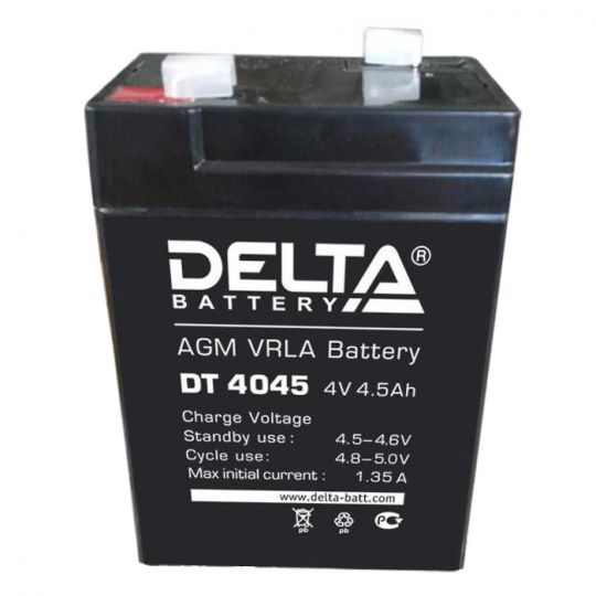 Аккумулятор свинцово-кислотный АКБ DELTA (Дельта) DT 4045 4 Вольт 4.5 Ач