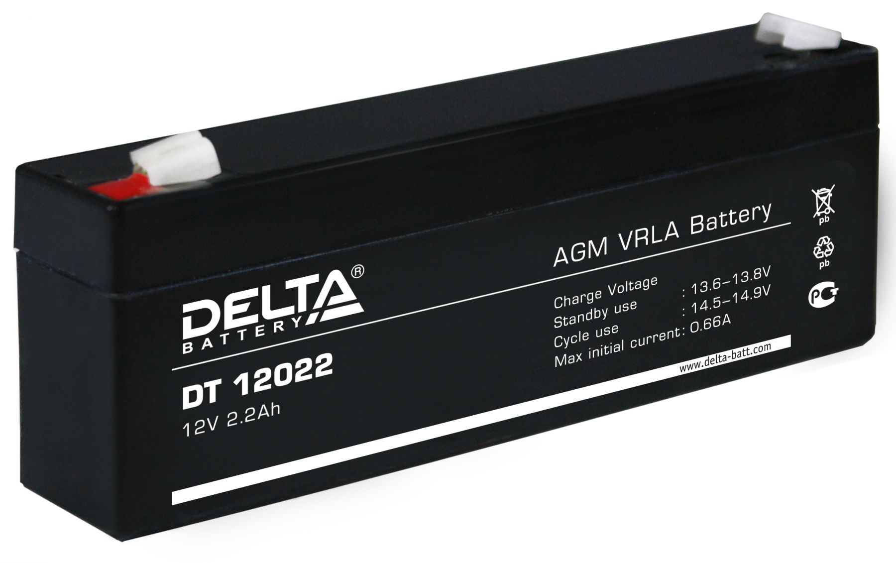 Аккумулятор свинцово-кислотный АКБ DELTA (Дельта) DT 12022 12 Вольт 2.2 .