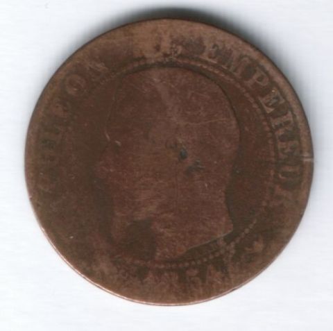 5 сантимов 1854 г. W Франция