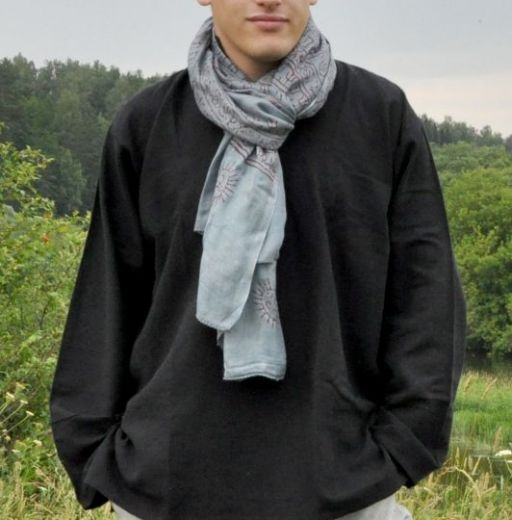 Тонкий летний хлопковый индийский шарф , мужской, женский. Купить в Москве
