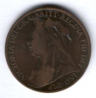 1 пенни 1901 г. Великобритания