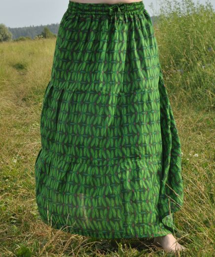Длинная ярко-зеленая юбка в пол, купить