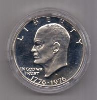 1 доллар 1976 г. UNC. США. серебро