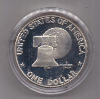 1 доллар 1976 г. UNC. США. серебро
