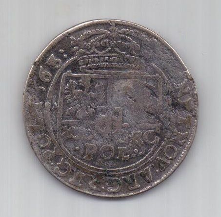 30 грошей 1663 г. Польша. Литва