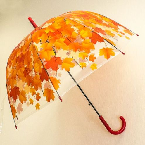 Зонт Листья красные