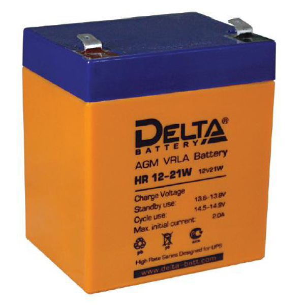Аккумулятор свинцово-кислотный АКБ DELTA (Дельта) HR 12-21W 12 Вольт 5Ач