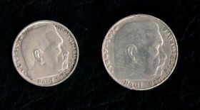 2 марки 1939г и 5 марок 1938г 3 рейх Германия