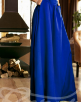 Длинная юбка с карманами цвет синий электрик