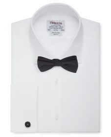 Мужская рубашка под бабочку, под смокинг белая T.M.Lewin приталенная Slim Fit (28652)