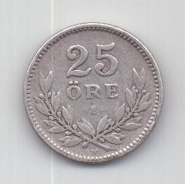 25 эре 1917 г. Швеция