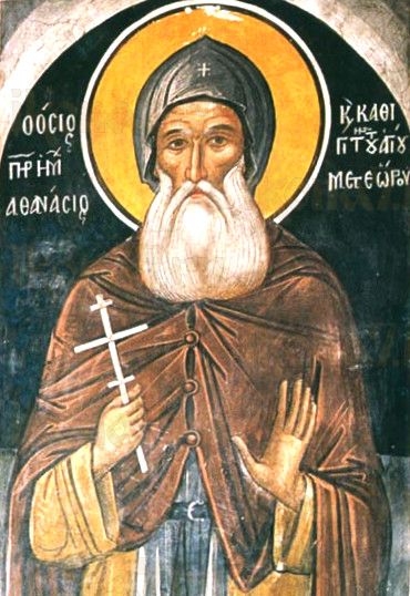 Икона Афанасий Метеорский (рукописная)
