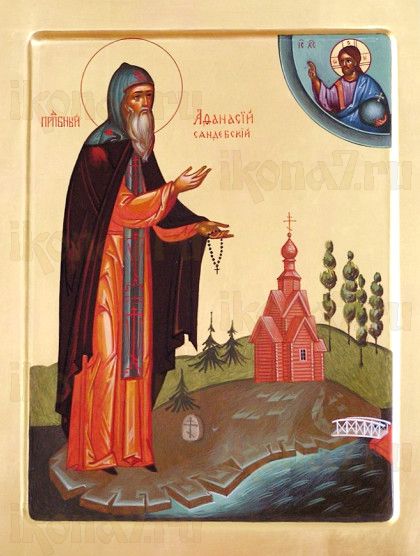 Икона Афанасий Сяндемский (рукописная)
