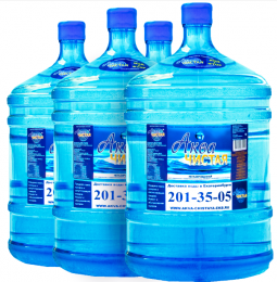Вода "Аква чистая" 4 бутыли по 19л.
