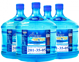 Вода "Аква чистая" 4 бутыли по 12л.