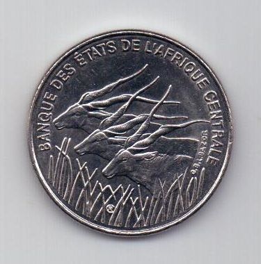 100 франков 1998 г. UNC. Центральная Африка