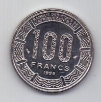 100 франков 1998 г. Центральная Африка