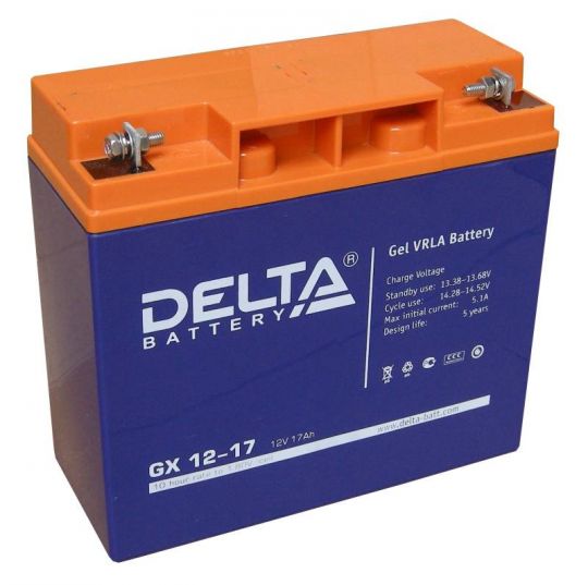 Аккумулятор свинцово-кислотный АКБ DELTA (Дельта) GX 12-17 12 Вольт 17 Ач (Gel)