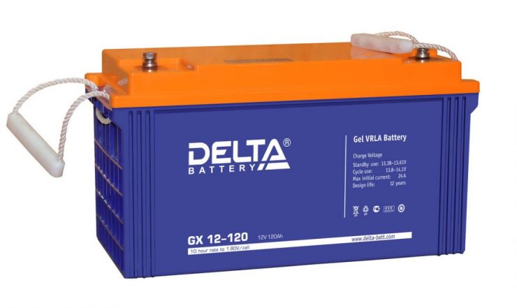 Аккумулятор свинцово-кислотный АКБ DELTA (Дельта) GX 12-120 12 Вольт 120 Ач (Gel)