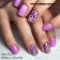 Слайдер-дизайн для ногтей Сиреневые цветы