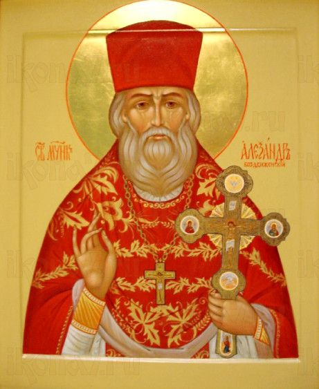 Икона Александр Воздвиженский (рукописная)