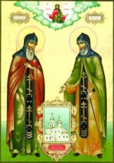 Икона Александр Пересвет и Андрей Ослябя (рукописная)