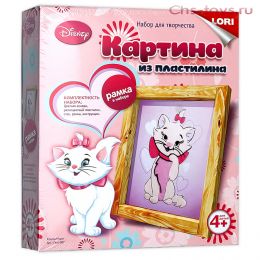 Картина из пластилина Кошка Мари