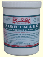 Equimins Nightmare Hormonal Mare Supplement - Успокаивающее средство для кобыл в охоте. 1,5 и 3 кг