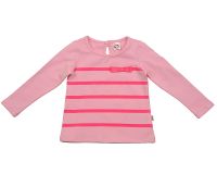 Розовая блузка для девочки в полоску Мини Макси