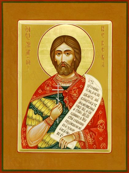 Икона Александр Невский (рукописная)