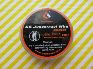 GeekVape SS316L Juggernaut  Wire(28GA+38GA)x2+Ribbon(38GAx24GA)