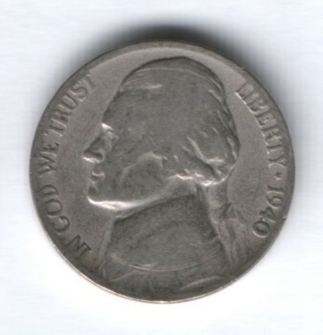 5 центов 1940 г. США