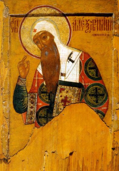 Икона Алексий Московский (копия 17 века)