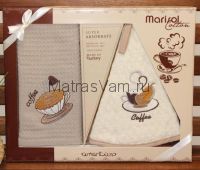 8416 Кофе Вафля (50х70+D-50 ) в коробке Набор кухонный METEOR MARISOL