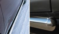 Пороги труба d76 с накладкой (вариант 3) Mitsubishi Outlander 2015-