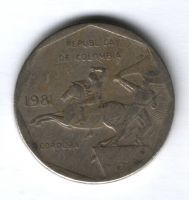 10 песо 1981 г. Колумбия