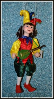 Кукла-марионетка Шут Каспер (Чехия, Praha, Hand Made, авторы  Ивета и Павел Новотные)