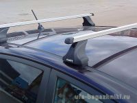 Багажник на крышу Hyundai Solaris hatchback, Атлант, прямоугольные дуги