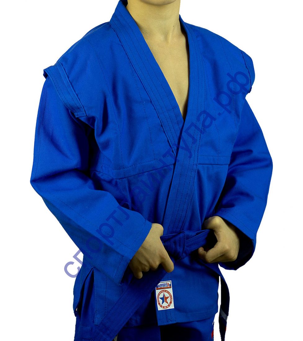Куртка самбо (облегченная) Крепыш синяя