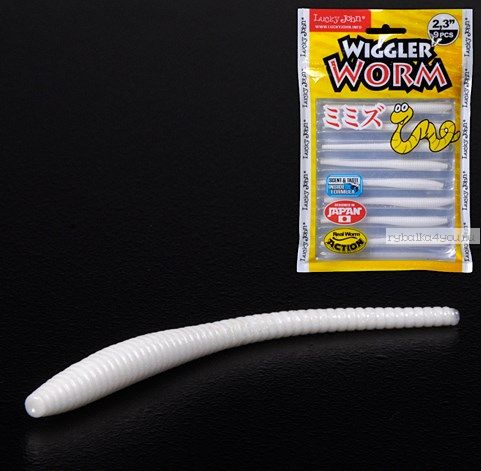 Слаг Lucky John Pro Series Wiggler Worm 58 мм / упаковка 9 шт / цвет 033