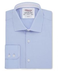 Мужская рубашка светло-синяя T.M.Lewin приталенная Slim Fit (55010)