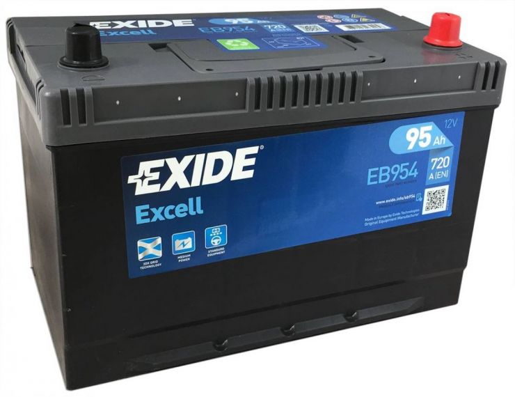 Автомобильный аккумулятор АКБ Exide (Эксайд) Excell EB954 95Ач о.п.