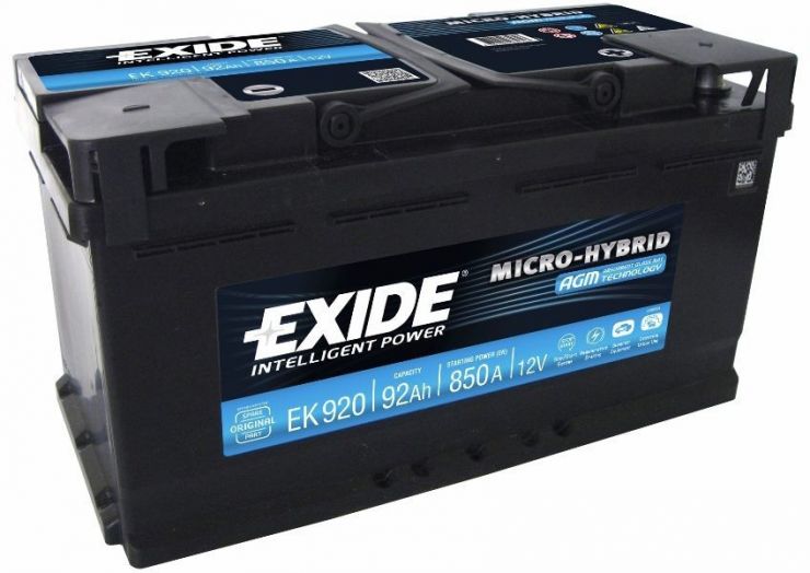 Автомобильный аккумулятор АКБ Exide (Эксайд) Start-Stop AGM EK950 95Ач о.п.