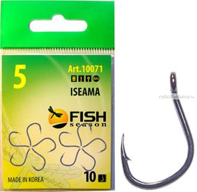 Крючки Fish Season Iseama Ring одинарные покрытие BN ( упаковка 10 шт)(Артикул:10071)