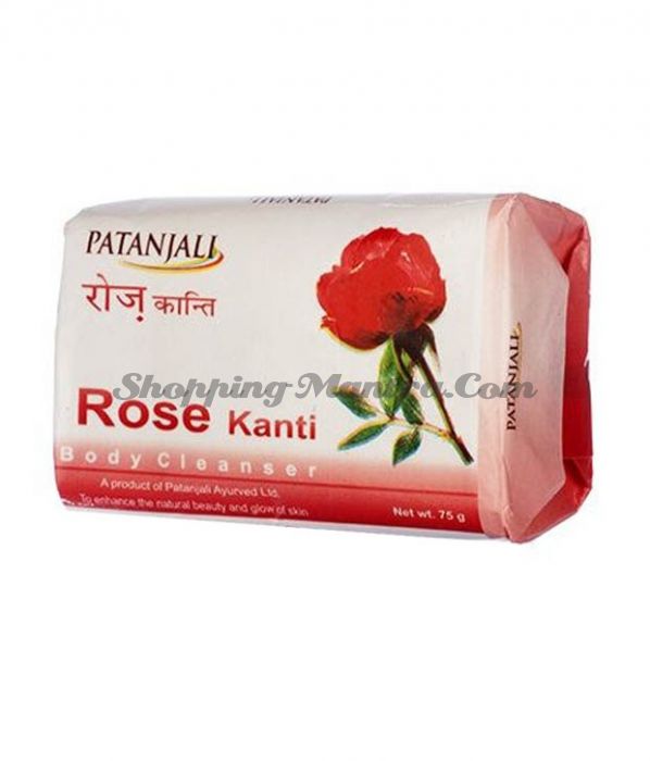 Мыло для лица и тела Роза Патанджали Аюрведа / Divya Patanjali Kanti Rose Soap