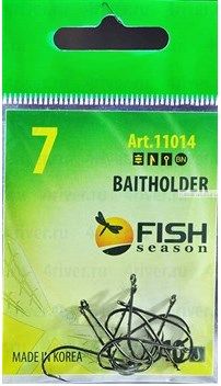 Крючки Fish Season Baitholder-Ring одинарные с ушком, покрытие BN(Артикул:11014)